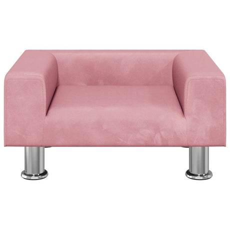 Vidaxxl Hundebett 50x40x26,5 cm samtrosa