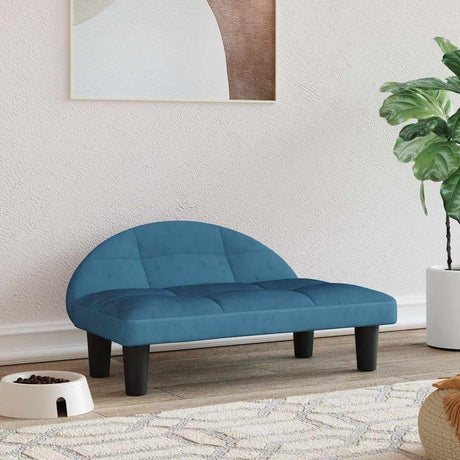 Vidaxxl Hundebett 70x52x30 cm samtblau