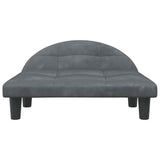 Vidaxxl Hundebett 70x52x30 cm Samt dunkelgrau