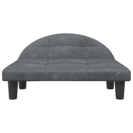 Vidaxxl Hundebett 70x52x30 cm Samt dunkelgrau