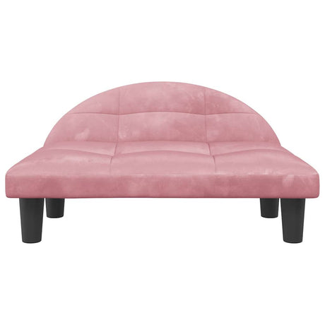 Vidaxxl Hundebett 70x52x30 cm samtrosa