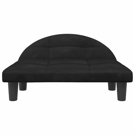 Vidaxl Hundekorb 70x52x30 cm Samt Schwarz