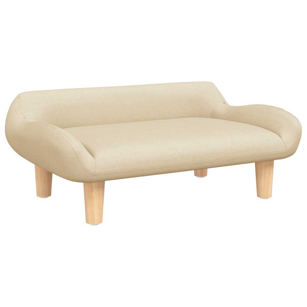 Vidaxxl Hundebett 70x40x24 cm Stoff cremefarben