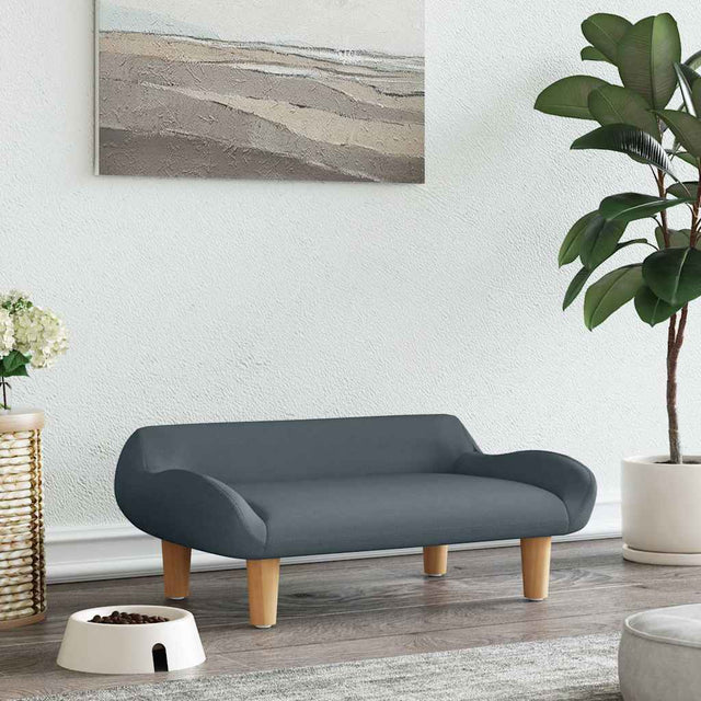 Vidaxl Hundekorb 70x40x24 cm Stoff dunkelgrau