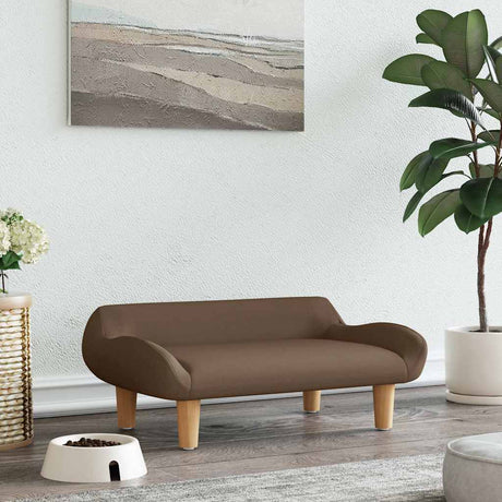 Vidaxl Hundekorb 70x40x24 cm Stoff braun