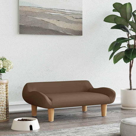 Vidaxl Hundekorb 70x40x24 cm Stoff braun