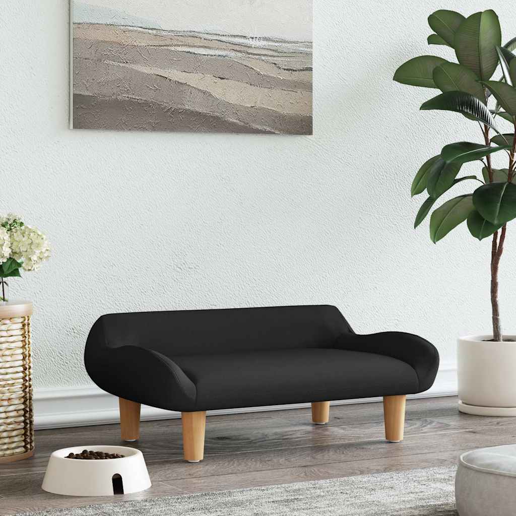 VidaXL Hundebett 70x40x24 cm Stoff schwarz