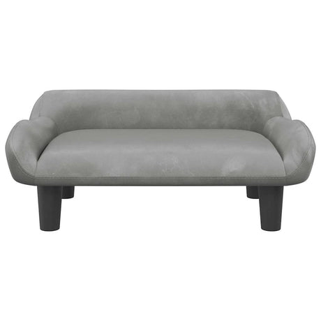 Vidaxl Hundekorb 70x40x24 cm Samt hellgrau