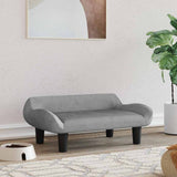 Vidaxl Hundekorb 70x40x24 cm Samt hellgrau