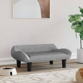 Vidaxl Hundekorb 70x40x24 cm Samt hellgrau
