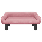 VidaXL Hundebett 70x40x24 cm Samtrosa