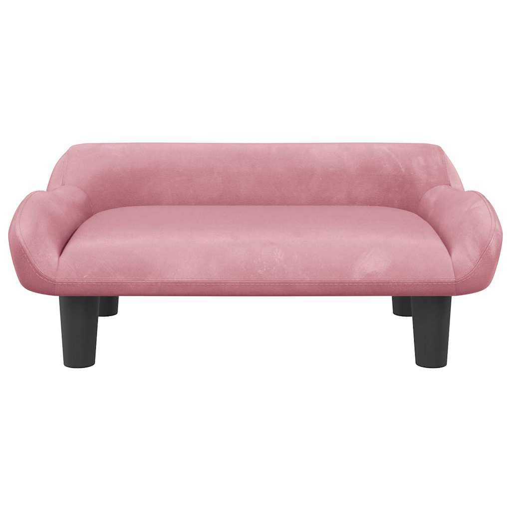 VidaXL Hundebett 70x40x24 cm Samtrosa