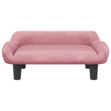 VidaXL Hundebett 70x40x24 cm Samtrosa