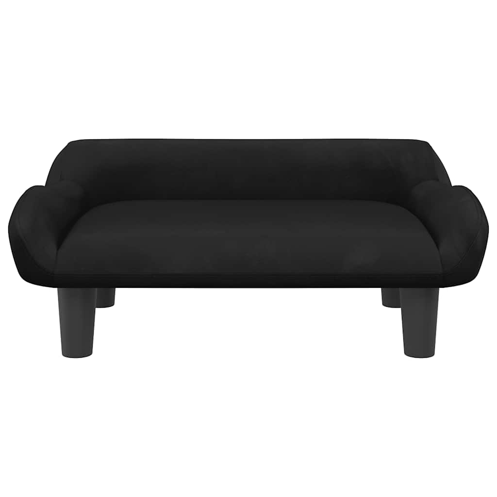 Vidaxxl Hundebett 70x40x24 cm samtschwarz
