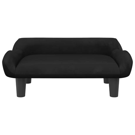 Vidaxxl Hundebett 70x40x24 cm samtschwarz