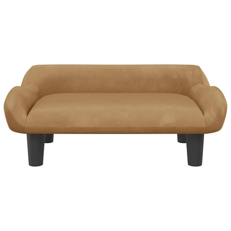 Vidaxl Hundekorb 70x40x24 cm Samtbraun