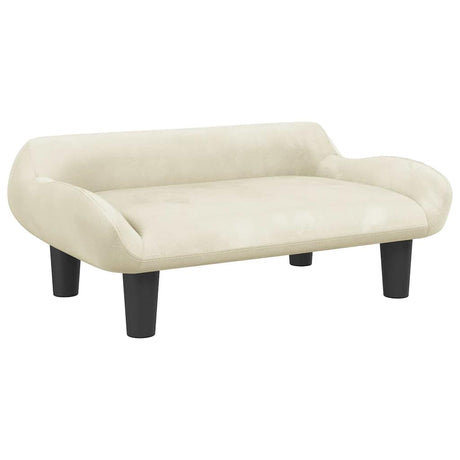VIDAXL Hundekorb 70x40x24 cm Samtcreme -Colored