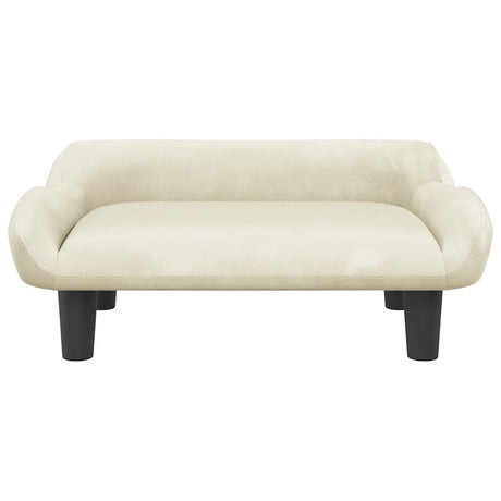 VIDAXL Hundekorb 70x40x24 cm Samtcreme -Colored