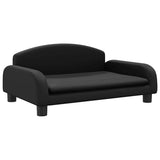 Vidaxxl Hundebett 70x45x30 cm Kunstleder schwarz