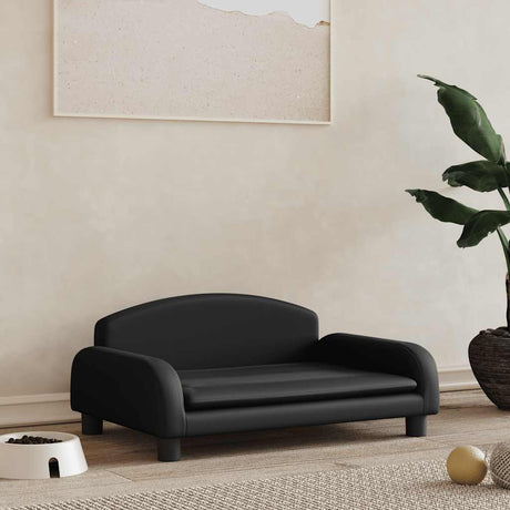 Vidaxxl Hundebett 70x45x30 cm Kunstleder schwarz
