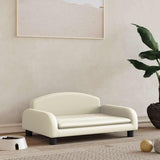 Vidaxxl Hundebett 70x45x30 cm Kunstleder cremefarben