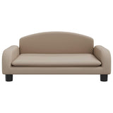 Vidaxxl Hundebett 70x45x30 cm Kunstleder cappuccinofarben