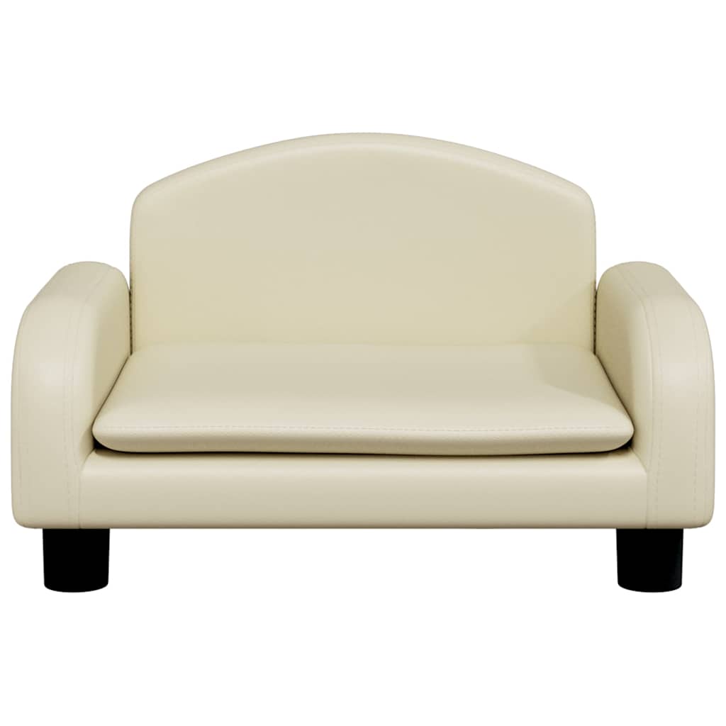 Vidaxxl Hundebett 50x40x30 cm Kunstleder cremefarben
