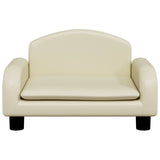Vidaxxl Hundebett 50x40x30 cm Kunstleder cremefarben