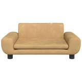 Vidaxl Hundekorb 70x45x33 cm Samtbraun