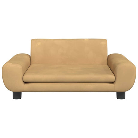Vidaxl Hundekorb 70x45x33 cm Samtbraun