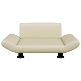 Vidaxxl Hundebett 70x45x28 cm Kunstleder cremefarben