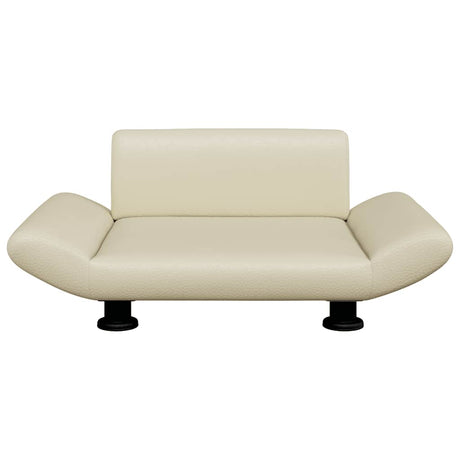 Vidaxxl Hundebett 70x45x28 cm Kunstleder cremefarben