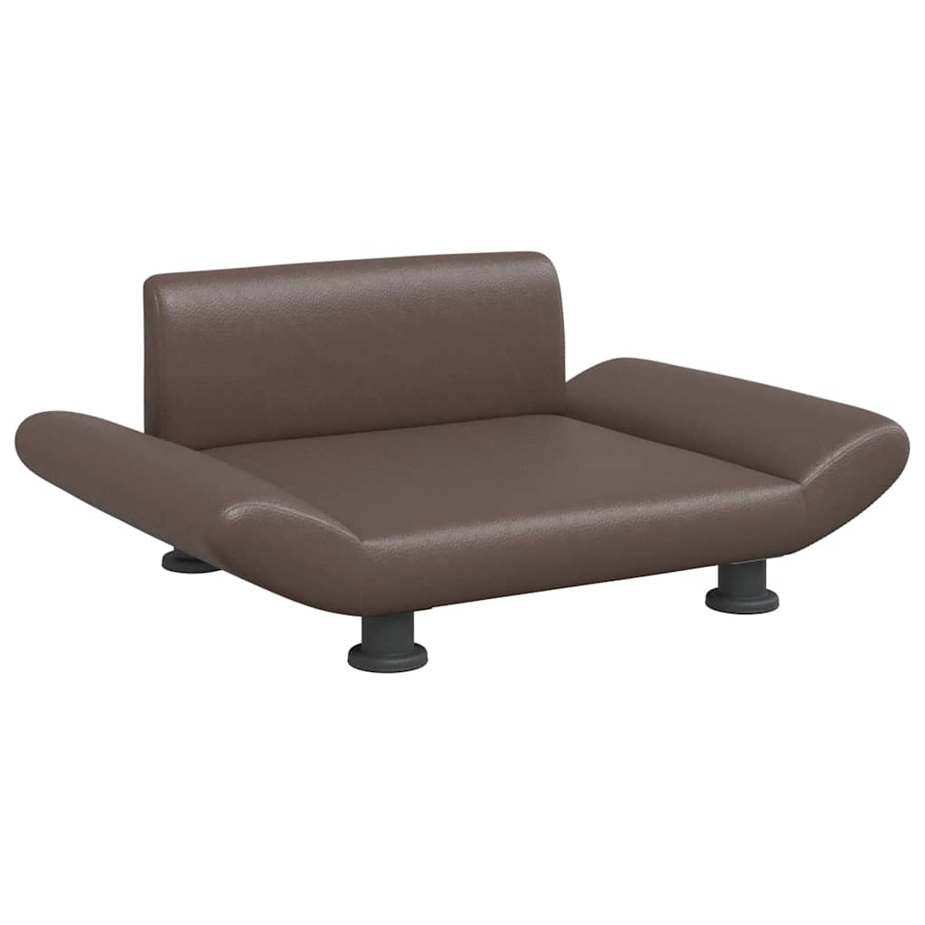 Vidaxxl Hundebett 70x45x28 cm Kunstleder braun