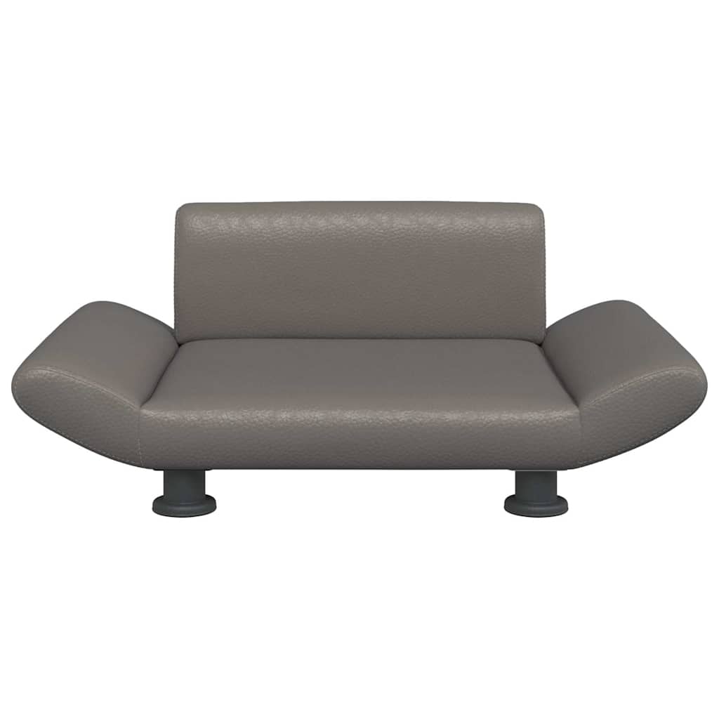 Vidaxxl Hundebett 70x45x28 cm Kunstleder grau