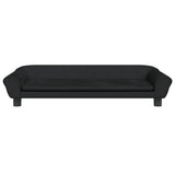 Vidaxl Hundekorb 100x50x21 cm Samt Schwarz