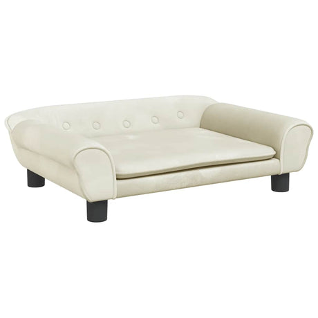 Vidaxxl Hundebett 70x48x22 cm Samt cremefarben