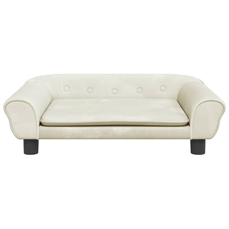 Vidaxxl Hundebett 70x48x22 cm Samt cremefarben