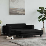 Vidaxl Hundekorb mit Verlängerung 100x50x30 cm Samt Schwarz
