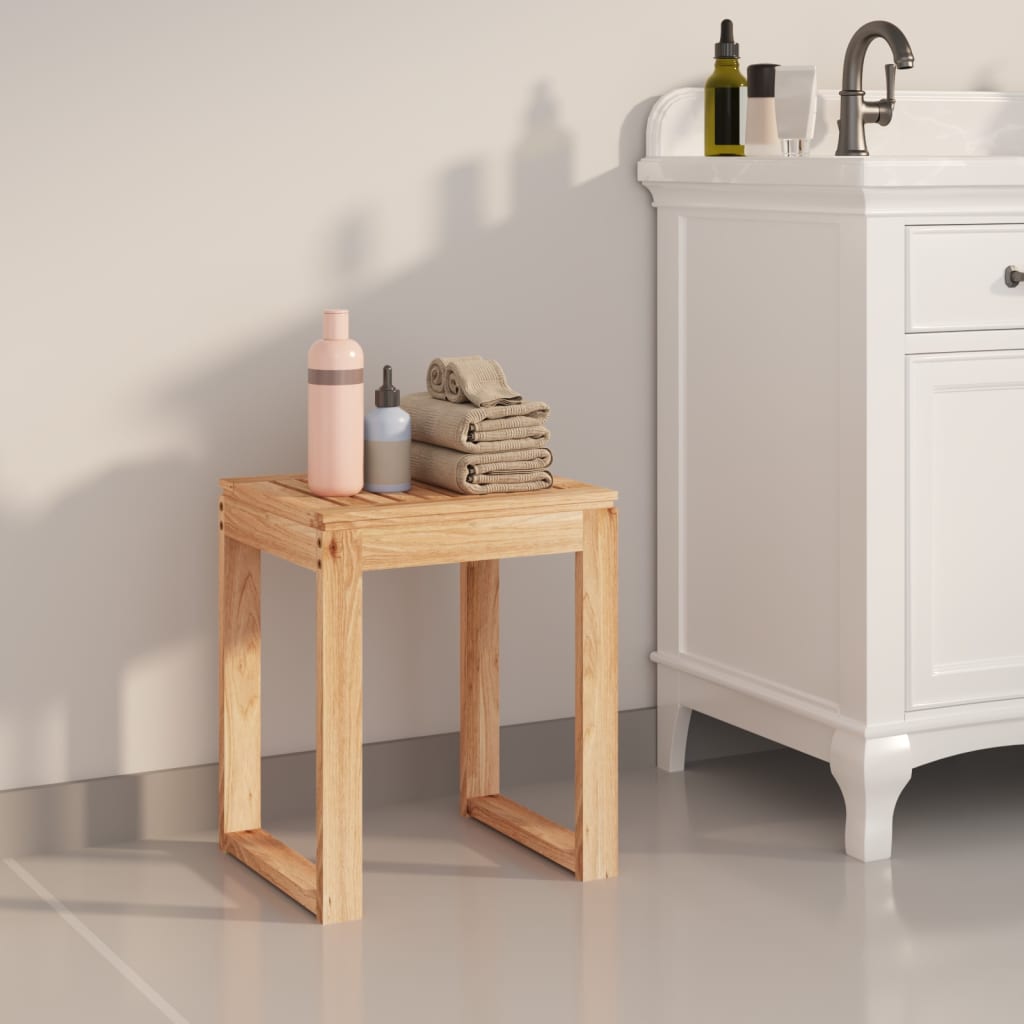 Vidaxl Badezimmerhocker 40x30x46 cm Festes Walnussholz