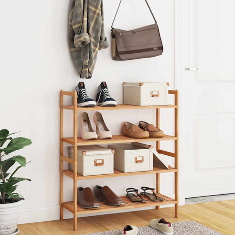 VIDAXL -Schuhregale 2 PCs 69x27x41 cm Festes Walnussholz