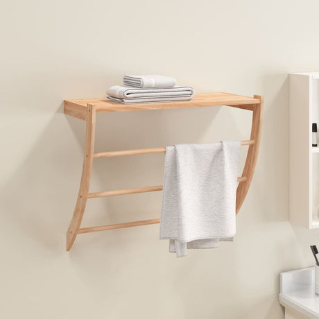 Vidaxl -Handtuchregal 60x25.5x49 cm Festes Walnussholz