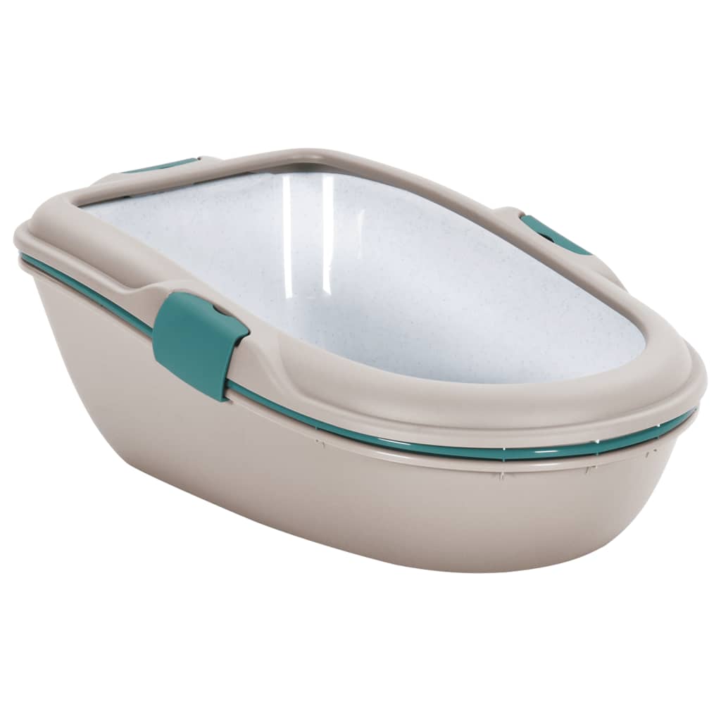 Vidaxl Müllbox 69.5x47x26 cm Polypropenbraun und Weiß
