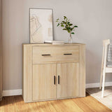 Vidaxl dressoir 80x33x70 cm bewerkt hout sonoma eikenkleurig