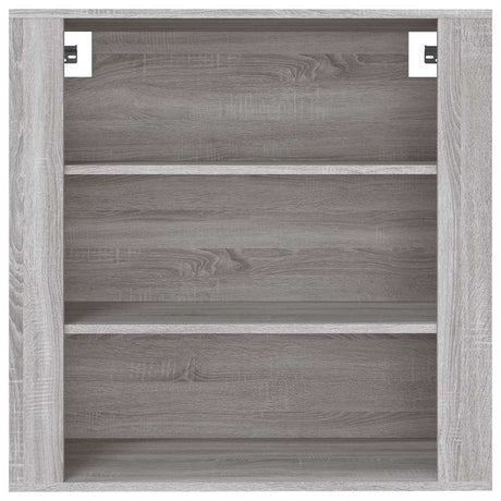 Vidaxl wandkast 80x33x80 cm bewerkt hout grijs sonoma eikenkleurig