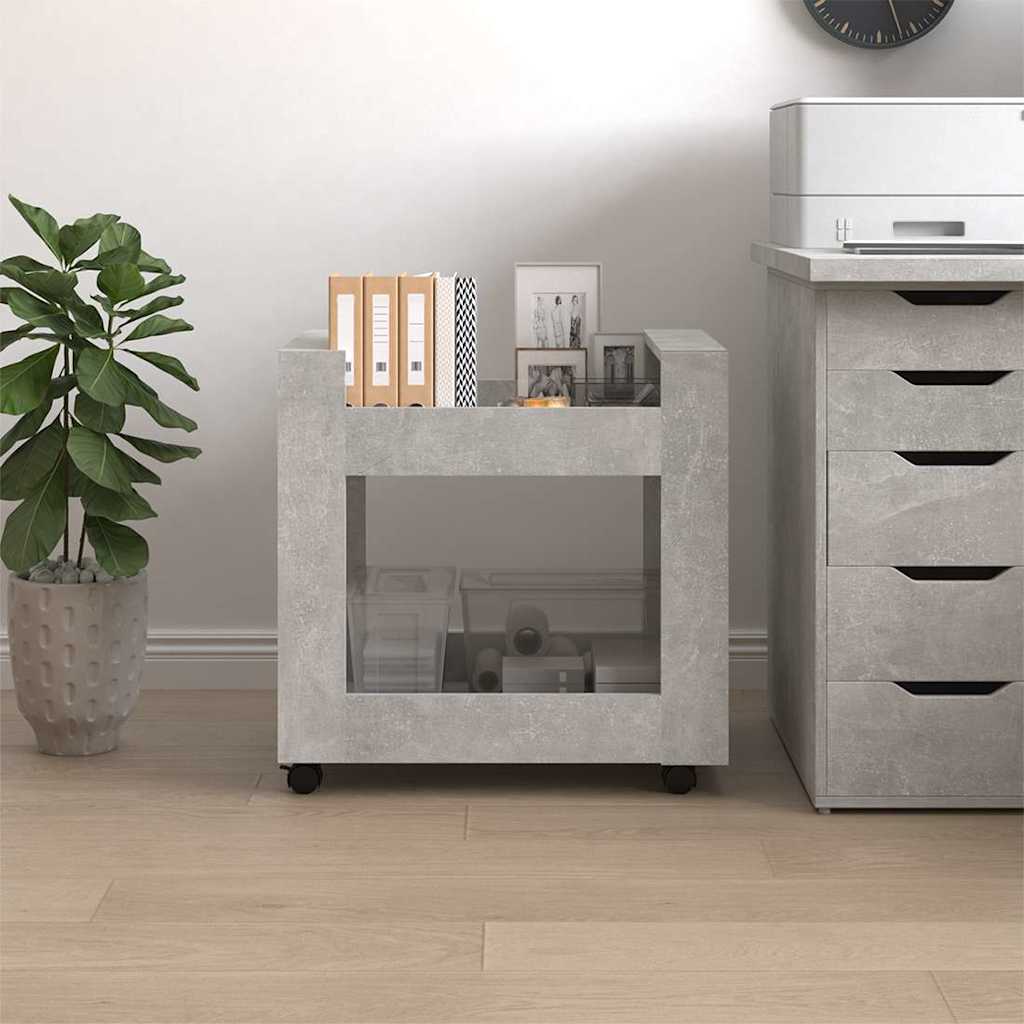 Vidaxl bureaukastje 60x45x60 cm bewerkt hout betongrijs