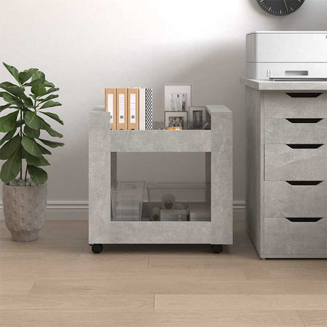 Vidaxl bureaukastje 60x45x60 cm bewerkt hout betongrijs