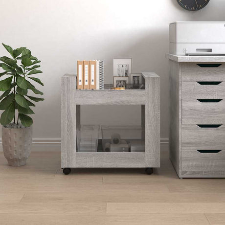 Vidaxl bureaukastje 60x45x60 cm bewerkt hout grijs sonoma eikenkleurig