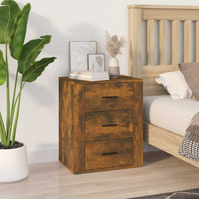 Vidaxl nachtkastje 50x36x60 cm bewerkt hout gerookt eikenkleurig