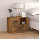 Vidaxl nachtkastje 60x36x45 cm bewerkt hout gerookt eikenkleurig