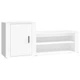 Vidaxl Schuhschrank 130x35x54 cm verarbeitetes Holz weiß